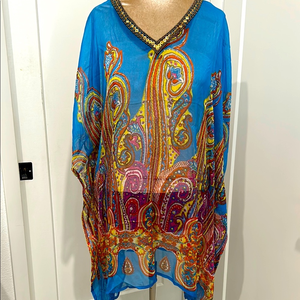 Gorgeous Kaftan / Cover Up / Bohemian Beaded Free Size